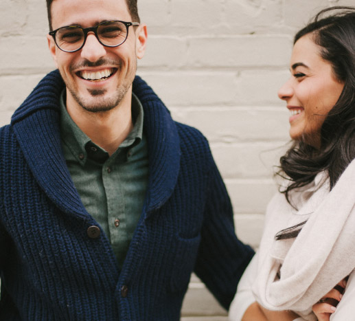 a smiling couple