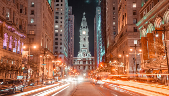 Center City at night