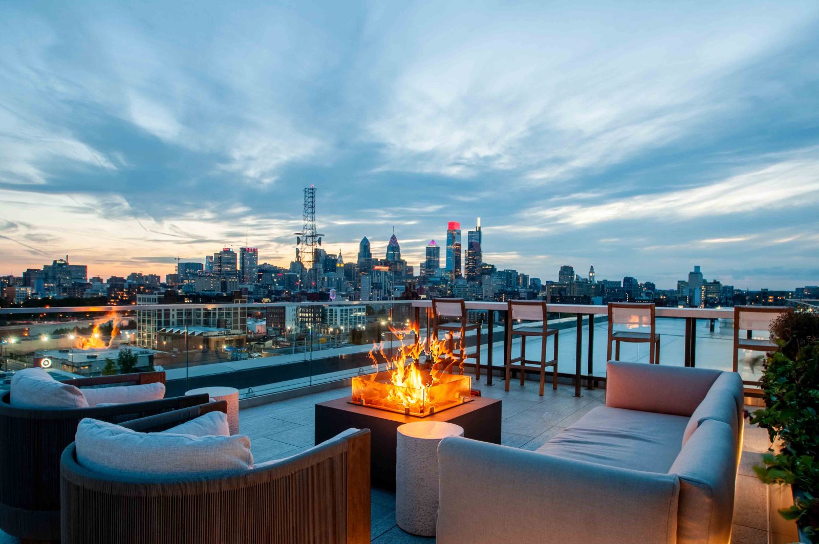 Rooftop firepit