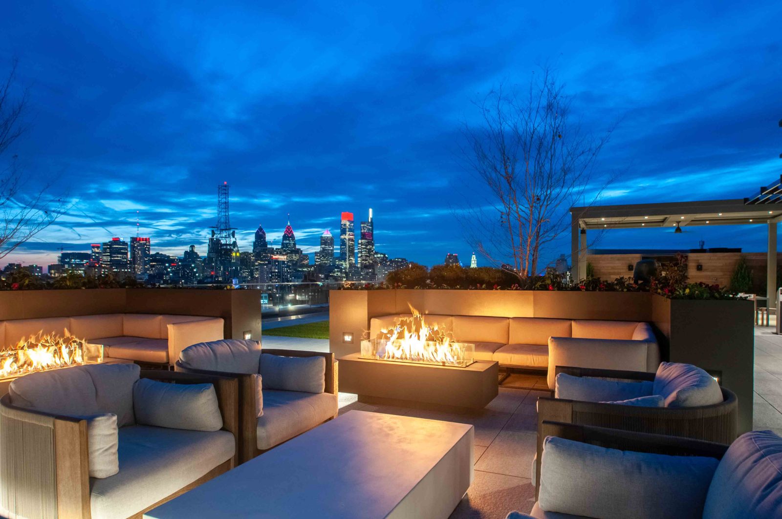 Rooftop firepits