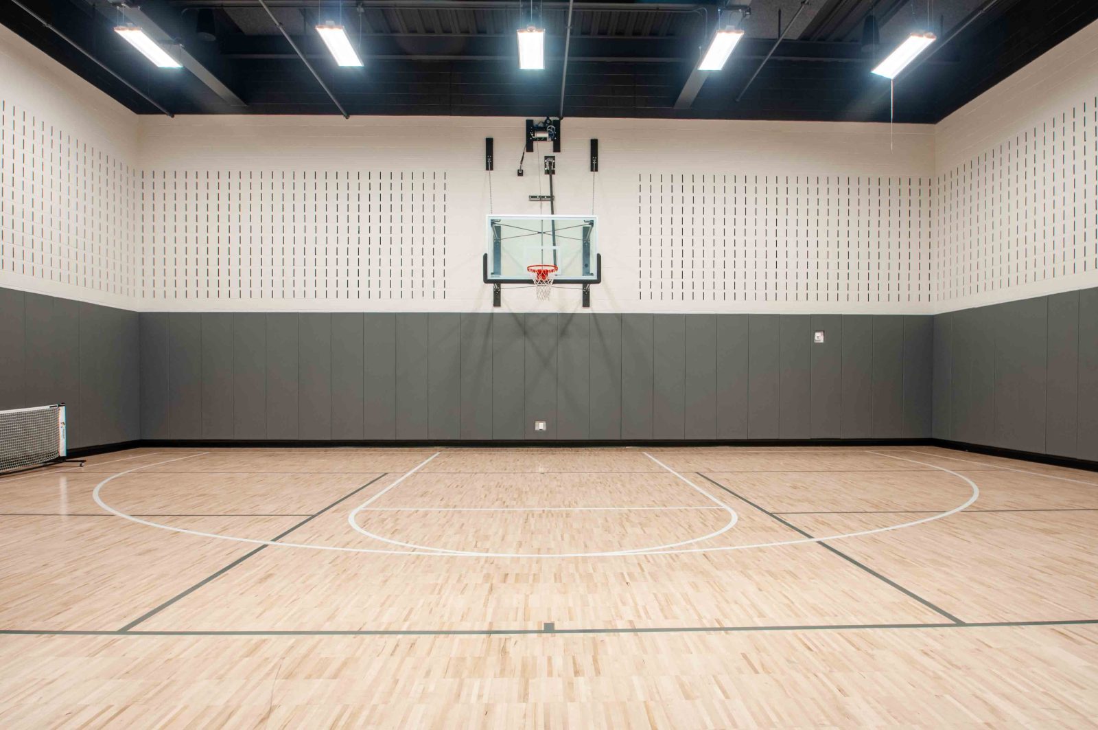 Indoor basketball court