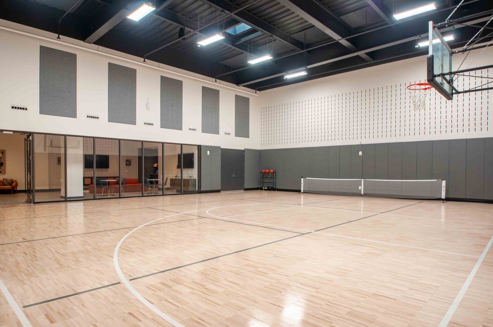 Indoor basketball court